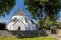 The church Osterlars Kirke on Bornholm Royalty Free Stock Photo