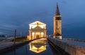 Church of Our Lady of the Angel in Caorle in the night Royalty Free Stock Photo