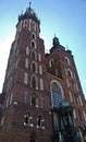 Church of Our Lady Assumed into Heaven (or St Mary's Basilica) in Krakow, Poland Royalty Free Stock Photo