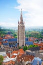 Church of Our Lady Bruges view from top, Belgium