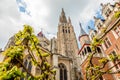 Church of Our Lady, cathedral towers, Bruges, Belgium Royalty Free Stock Photo
