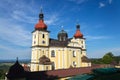 Church of Our Lady of Good Counsel in Dobra Voda, Czech Republic, sunny summer Royalty Free Stock Photo