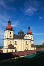 Church of Our Lady of Good Counsel in Dobra Voda, Czech Republic, sunny summer Royalty Free Stock Photo