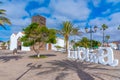 Church of Our Lady of La Candelaria at La Oliva, Fuerteventura, Canary islands, Spain Royalty Free Stock Photo