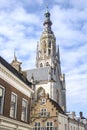 Famous cathedral at the old market in Breda, Holland, Europe