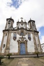 Church of Our Lady of Mount Carmel, built in 1813, one of icons of brazilian baroque architecture. Ouro Preto, Minas Gerais, Royalty Free Stock Photo