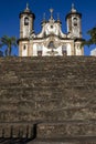 Church of Our Lady of Mount Carmel, built in 1813, one of icons of brazilian baroque architecture. Ouro Preto, Minas Gerais, Royalty Free Stock Photo