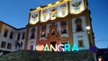 Church of Nossa Senhora do Carmo, night view, Angra do Heroismo, Terceira, Azores, Portugal Royalty Free Stock Photo