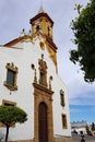 The church of our lady of the remedies In spanish - Parroquia Nuestra SeÃÂ±ora De Los Remedios in the back streets of Estepona in Royalty Free Stock Photo