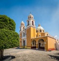 Church of Our Lady of Remedies at the top of Cholula pyramid - Cholula, Puebla, Mexico Royalty Free Stock Photo