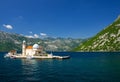 Church Our Lady of Rocks on island in Boka Kotor bay, Montenegro Royalty Free Stock Photo