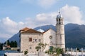 Church of the Our Lady of the rocks on the island of Gospa od Skrpjela. Montenegro