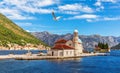Church of Our Lady of the Rocks and Island of Saint George, Bay of Kotor near Perast, Montenegro Royalty Free Stock Photo