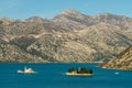 View of the Bay of Kotor on the islands near Perast Montenegro Royalty Free Stock Photo