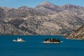 View of the Bay of Kotor on the islands near Perast Montenegro Royalty Free Stock Photo