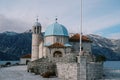 Church of Our Lady on the Rocks on a small artificial island in the Bay of Kotor. Montenegro Royalty Free Stock Photo