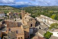 Church of Our Lady of the Rosary, of baroque mudejar architecture style, in the small town of Ambel, Zaragoza, Aragon, Spain Royalty Free Stock Photo