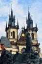 The Church of Our Lady of Tyn, Prague. Royalty Free Stock Photo
