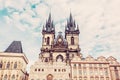 Church of Our Lady before Tyn in Prague Royalty Free Stock Photo