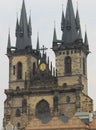 Church of Our Lady before TÃÂ½n in Prague Royalty Free Stock Photo