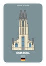 Church of Our Saviour in Duisburg, Germany. Architectural symbols of European cities