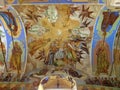 Church painting with angels, church frescoes. Alexander Svirsky Monastery