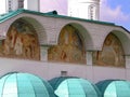 Church painting with angels, church frescoes. Alexander Svirsky Monastery