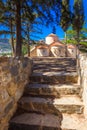 The church Panagia Kera in the village Kritsa, Crete. Royalty Free Stock Photo