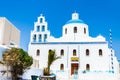 The Church of Panagia Platsani in Oia village on Santorini Royalty Free Stock Photo