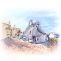 Church of Paraportiani on island Mykonos, Greece Royalty Free Stock Photo