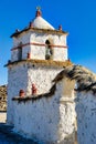 Church of Parinacota, tiny village of chilean Andes Royalty Free Stock Photo