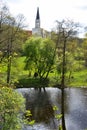 Church and park