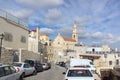 Church and parked cars in Bethlehem, Palestine