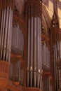 Church pipes organ in cathedral