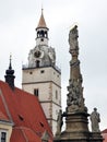 Church and Plague Column, City Ivancice, Czech Republic, Europe