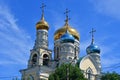 The Church of Pokrova Presvyatoy bogoroditsi  Pokrovsky in Vladivostok in summer Royalty Free Stock Photo