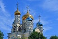 The Church of Pokrova Presvyatoy bogoroditsi Pokrovsky in Vladivostok in summer Royalty Free Stock Photo