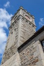 Church in porthleven harbour Royalty Free Stock Photo