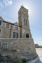 Church in porthleven harbour Royalty Free Stock Photo