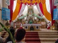 Church Prayer for the Calenda San Pedro in Mexico.