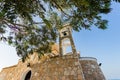 The Church of Profitis Elias is located on a hill overlooking the entire resort of Protaras in Cyprus. Royalty Free Stock Photo