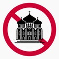 Church prohibition sign