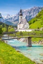 Church of Ramsau, Nationalpark Berchtesgadener Land, Bavaria Ger Royalty Free Stock Photo