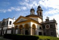 Church relics and Villa Duodo in Monselice through the hills in the Veneto (Italy) Royalty Free Stock Photo