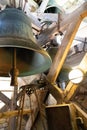 Church religious bell on the Ile de Re in Charente France Saint Martin village Royalty Free Stock Photo