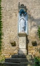 Church of Rennes le Chateau, France. Virgin of Fatima outside