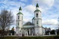 Church of the Resurrection, built in classic style, late 18th century, Molodi, Russia