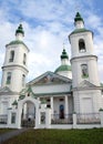 Church of the Resurrection, built in classic style, late 18th century, Molodi, Russia