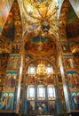 The Church of the Resurrection of Christ (Church of the Savior on Spilled Blood) in St. Petersburg. Interior, details Royalty Free Stock Photo