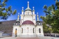 The Church of the Resurrection of Christ in Foros is an example of Byzantine cross-domed architecture, erected at the end of the